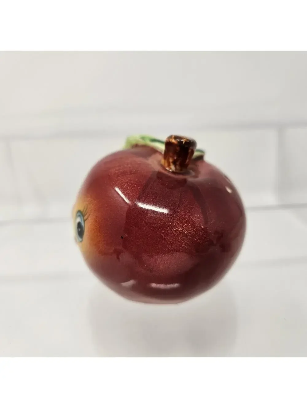 Vintage Anthropomorphic Apple Head Salt And Pepper Shakers Japan MCM Cottagecore